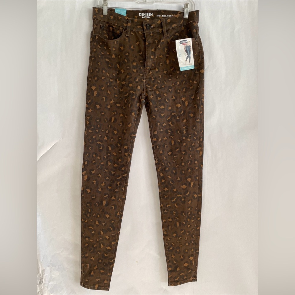 Levi’s Denizen High Rise Jegging Brown Cheetah Jeans, NWT, size 10/11